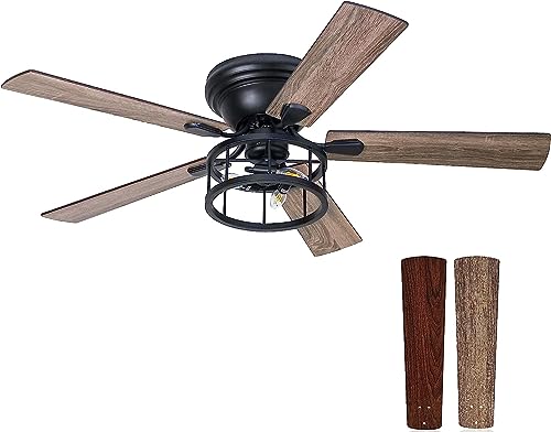 Breezary 52" Farmhouse Ceiling Fan with Remote Control and Reversible Blades