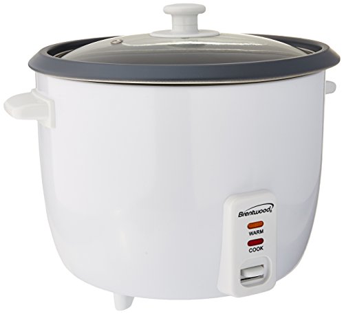 Brentwood TS-480S 15 Cup Rice Cooker with Steamer - White