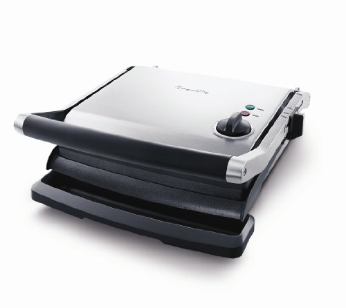  Breville BGR820XL Smart Grill, Electric Countertop Grill,  Brushed Stainless Steel., 14 x 14 x 5 3/4