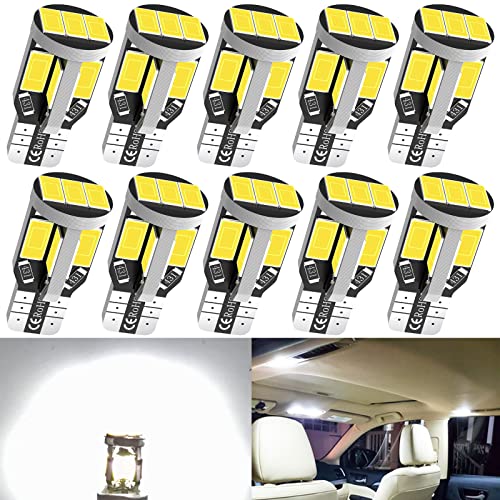 Bright and Efficient LED Car Bulb: HX-CQHY 194 LED T10 168 2825 W5W Bulb, Pack of 10pcs