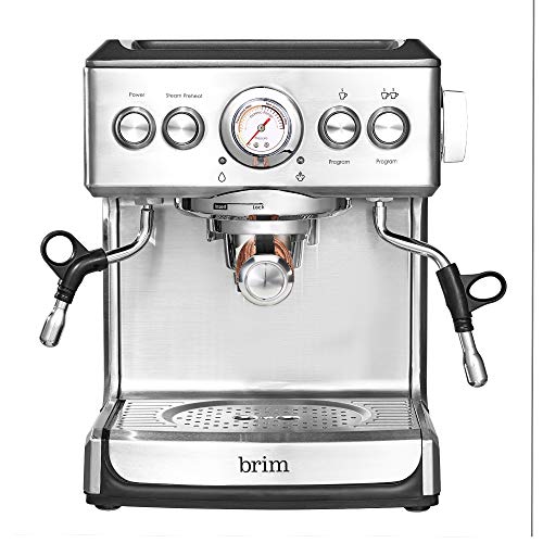 Brim 19 Bar Espresso Machine with Milk Steamer and Frother