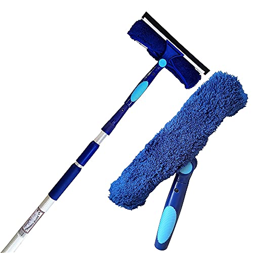 VITEVER Professional Window Squeegee Cleaner Tool with Extension Pole, Blue