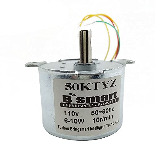 Bringsmart 50KTYZ 110V 10rpm AC Synchronous Gear Motor for Barbecue - Low Noise