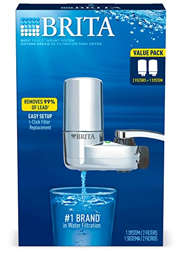 Brita Faucet Mount Water Filter, Reduces 99% of Lead