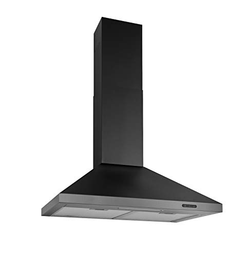 Broan-NuTone 30-inch Wall-Mount Range Hood, Black Stainless Steel