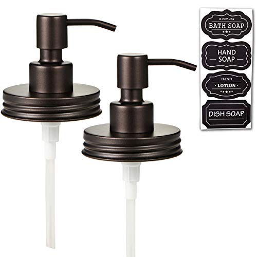 Bronze Mason Jar Liquid Soap Dispenser Lids - 2 Pack