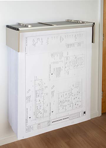 Brookside Design DLWC Vertical Blueprint Storage Drop Lift Wall Rack