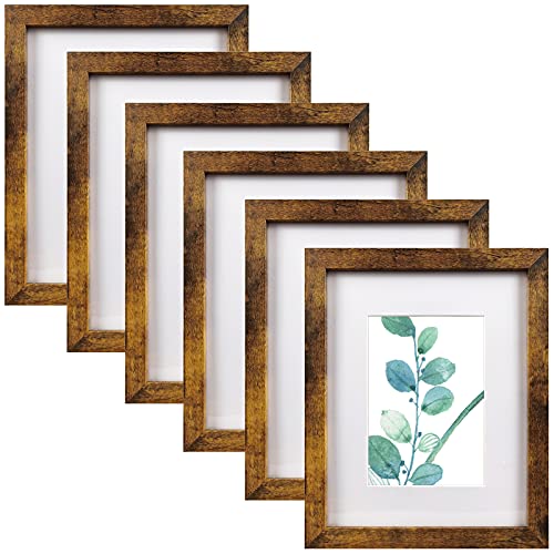 Brown 8x10 Picture Frame Set of 6