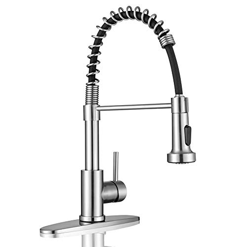 Brushed Nickel Stainless Steel Pull Down Sprayer Faucet
