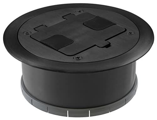 Bryant Electric Floor Box Kit with Outlet, Black