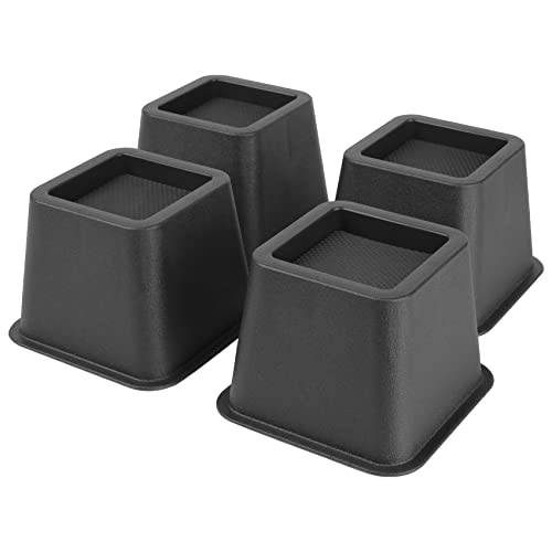 BTSD-home Bed Risers - 3 inch Heavy Duty Furniture Risers for Under Bed Storage (Set of 4)