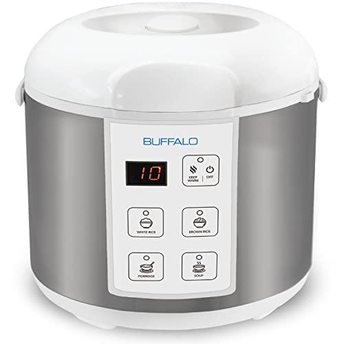 Buffalo Stainless Steel Rice Cooker (10 cups) - Non-Toxic, Non-Stick