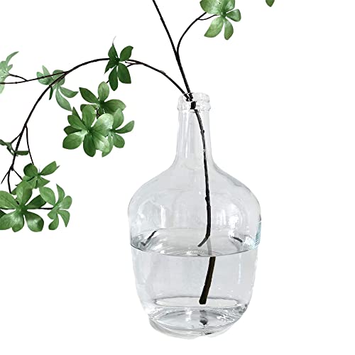 BUICCE Large Clear Glass Bubble Vase for Farmhouse Centerpieces