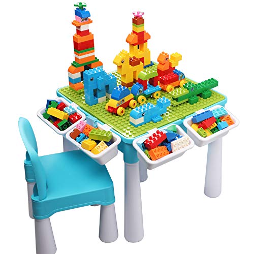 Building Block Table with Storage for Kids