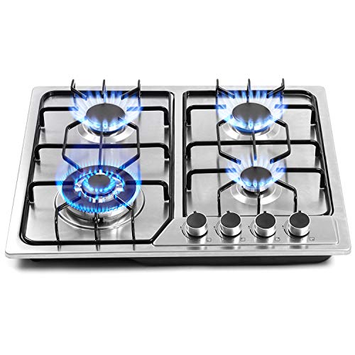 Built-in Gas Cooktop Stainless Steel Stove with 4 Burners