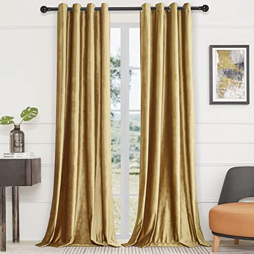 BULBUL Velvet Gold Curtains