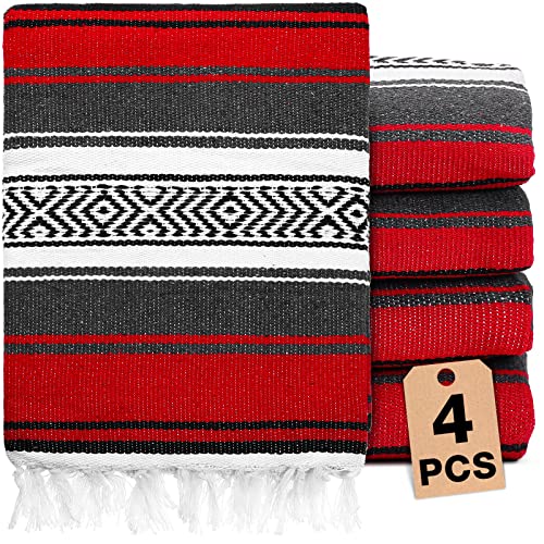 Bulk Mexican Yoga Blanket Towel in Red