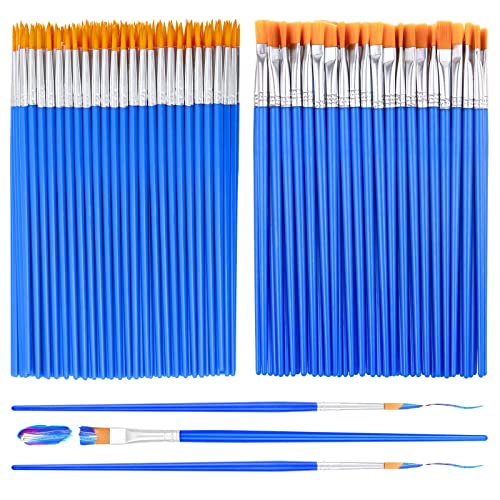 50 Pcs Flat Paint Brushes for Touch Up Anezus Small Paint Brushes