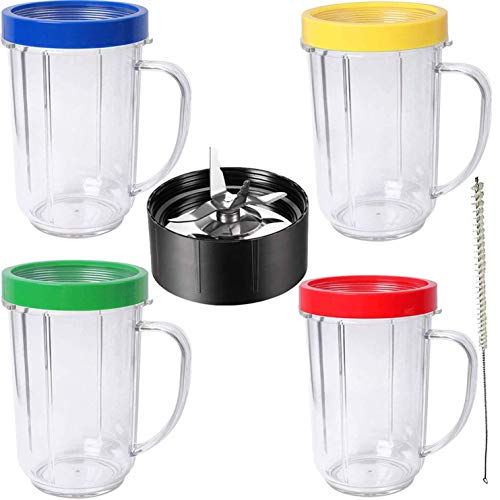 Wadoy 16oz Mixer Cups & 250W Cross Blade for Magic Bullet Juicer