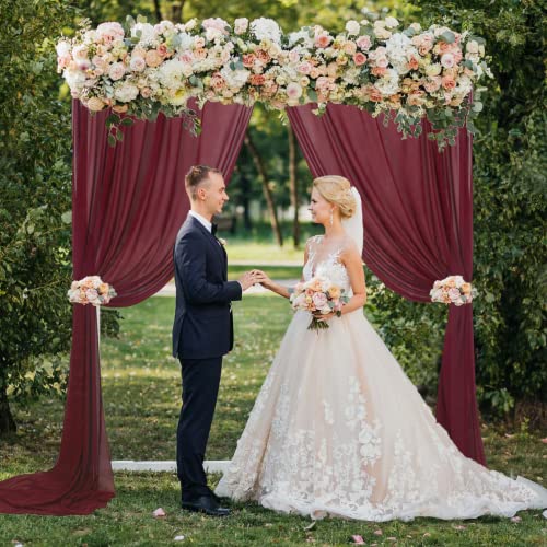 Burgundy Chiffon Curtains