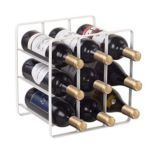 Buruis 9 Bottles Metal Wine Rack