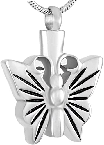 Butterfly Cremation Jewelry Urn Necklace with Pendant