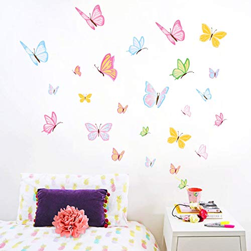 Butterfly Wall Decals for Girls Room Decor