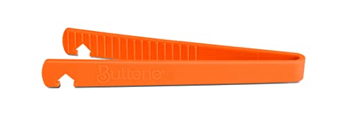 Butterie Toaster Tongs with Oven Rack Hook (Orange)