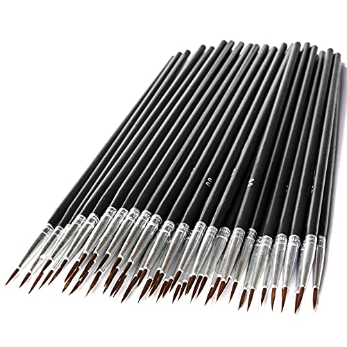 Bwlky 60Pcs Fine Tip Paint Brushes Set for Nail Art & Craft