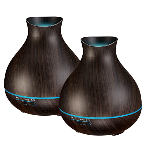 550ml High Mist Output Aromatherapy Diffusers with LED Lights by BZseed