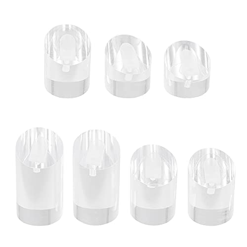 Cabilock 7pcs Clear Acrylic Jewelry Ring Display Stand