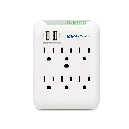 Cable Matters Wall Mount Surge Protector with USB Charging