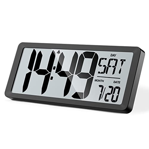 Cadmos Large Digital Wall Clock with Alarm and Jumbo Display