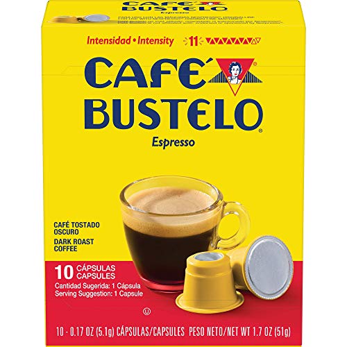 CAFE BUSTELO Dark Roast Espresso Capsules, 40 Count, 11 Intensity