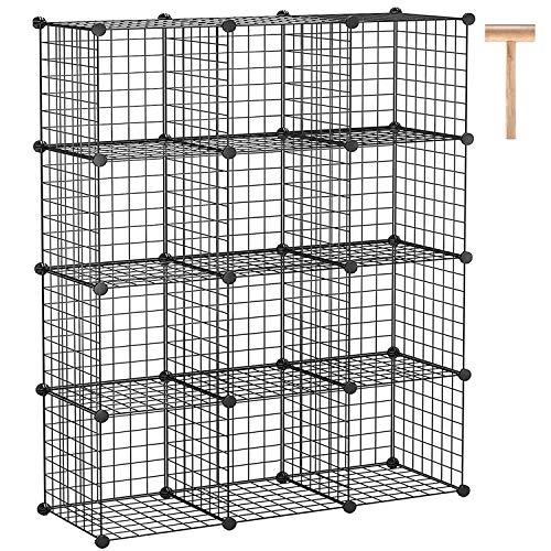 C&AHOME 12-Cube Organizer Metal Storage