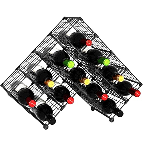 C&AHOME Wine Rack, Steel Wire Shelving - 12 Bottle Capacity