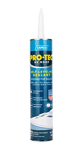 Camco Self-Leveling RV Roof Sealant | Effective and Easy to Apply