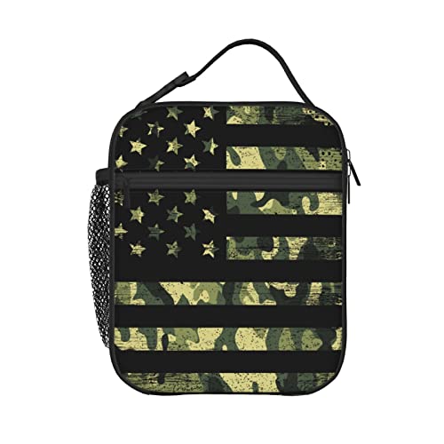 Camouflage American Flag Lunch Box