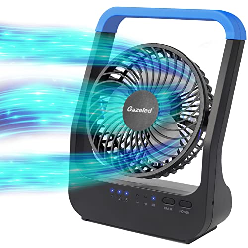 Camping Fan Battery Powered, Portable Desk Fan with Timer