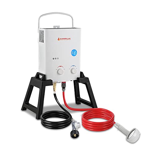 Camplux Portable Tankless Water Heater: Outdoor Propane Gas, 1.32 GPM
