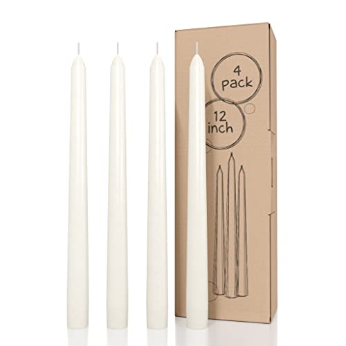 MTLEE 9 Pack White Pillar Candles Set, 3 x 4, 6, 8 Different Size  Unscented Dripless Large Long Lasting Pillar Candles Cotton Wick for  Wedding Spa