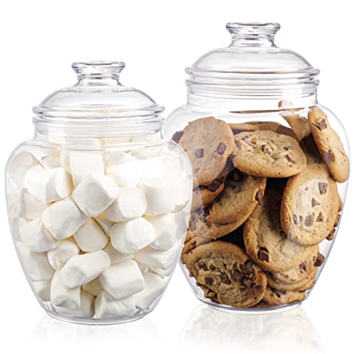 Candy & Cookie Apothecary Jars with Lids Set of 2