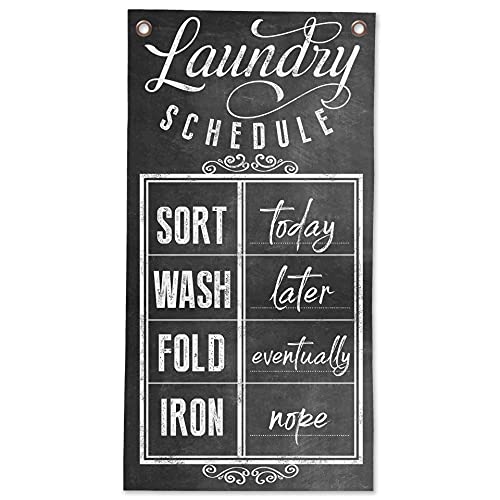 Canvas Wall Scroll Art Poster - Laundry Schedule