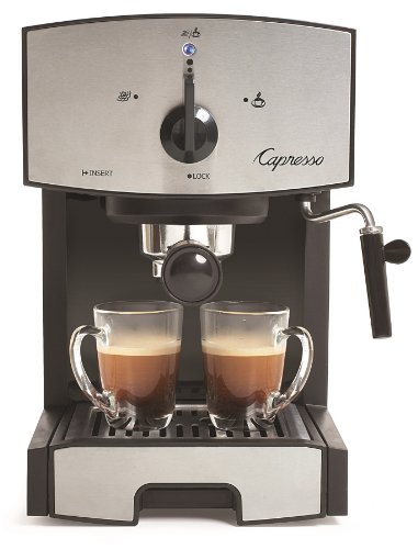 Black/Stainless Steel Pump Espresso and Cappuccino Machine EC50