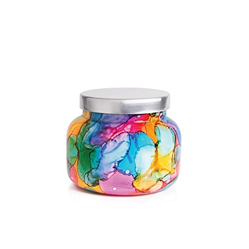 Capri Blue Rainbow Watercolor Signature Glass Jar Candle