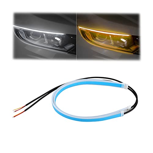 Car Headlight LED Strips, LEDCARE 24 Inch Exterior Car LED Strip Lights  with Dreamcolor Chasing, Flexible Waterproof LED Daytime Running Light  Strip