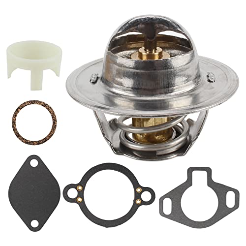 Carbbia 807252Q5 Thermostat Kit 160° with Plastic Sleeve for Mercruiser 4.3L 5.0L 5.7L 7.4L 8.2L for for GM Engines