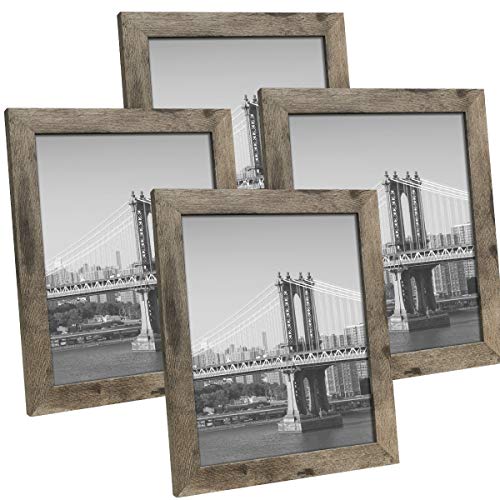 Carbonized Black Wooden Photo Frames Set of 4