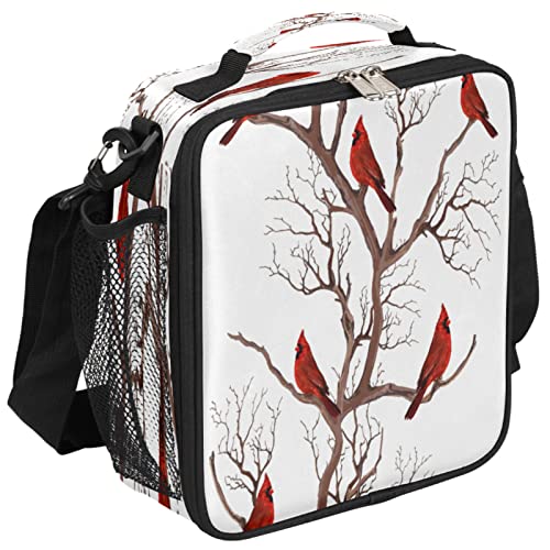 Cardinal Bullfinch Red Bird Lunch Bag
