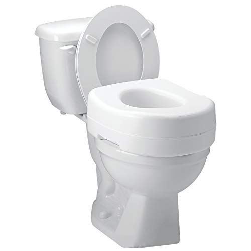 Carex 5-Inch High Slip-Resistant Toilet Seat Riser (White)